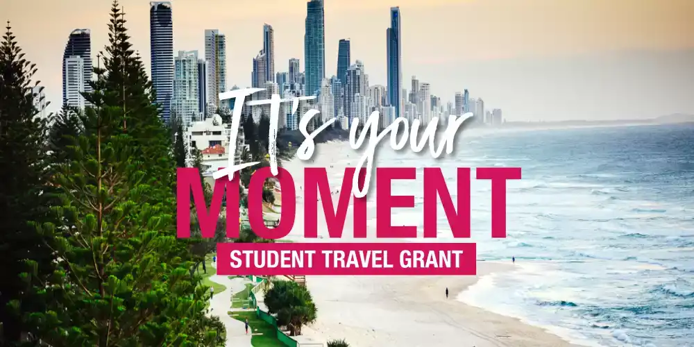 É o seu momento: bolsa de viagem para estudantes em Gold Coast